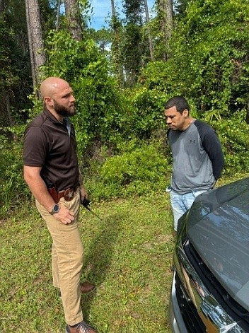 Gabriel Pardo being arrested by FCSO Major Case Detectives (FCSO)