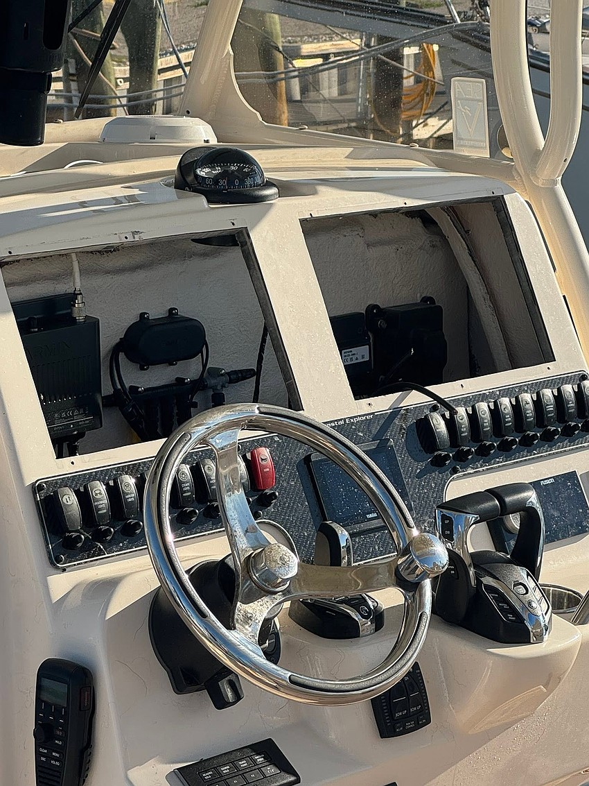 Longboat Key resident Kristen Laviolette shared a photo after navigation systems were reportedly stolen from her boat in the Spanish Main area. Longboat Key resident Kristen Laviolette shared a photo after navigation systems were reportedly stolen from her boat in the Spanish Main area.