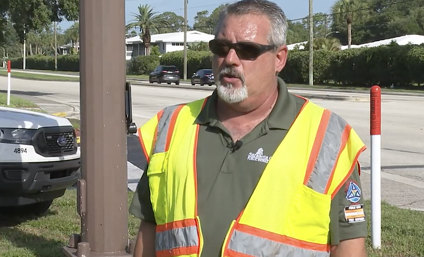 Stephen Smagacz, Supervisor of Streetlights and Signalization for Sarasota County, said the theft of copper wire along county roadways puts all drivers in greater jeopardy. Stephen Smagacz, Supervisor of Streetlights and Signalization for Sarasota County, said the theft of copper wire along county roadways puts all drivers in greater jeopardy.