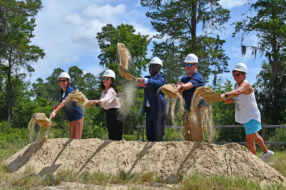 Orange County District 1 Commissioner Nicole Wilson and Mayor Jerry Demings, center, celebrated the groundbreaking of Horizon West Regional Park Phase 1B.