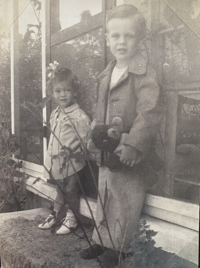 Mary Francis Fischer Howard had her own low-hung clothesline so she could help her mother with the laundry.