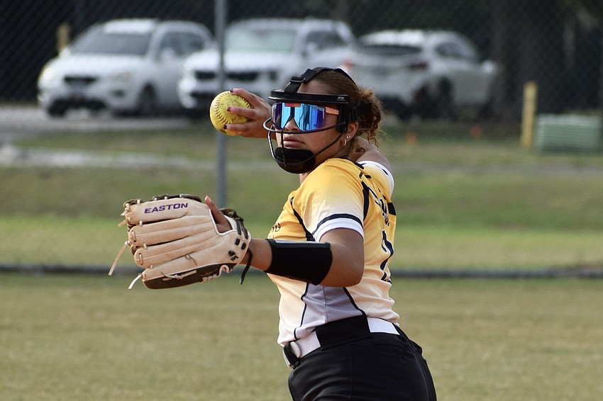 Ainalanys Quinones, a 12-year-old catcher/third baseman, helped Manatee roll past Dade City in Florida's Little League Softball Section 4 tournament from June 20-21 with 15-0 and 12-0 victories. Ainalanys Quinones, a 12-year-old catcher/third baseman, helped Manatee roll past Dade City in Florida's Little League Softball Section 4 tournament from June 20-21 with 15-0 and 12-0 victories.