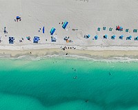An aerial view of Holmes Beach on Anna Maria Island.