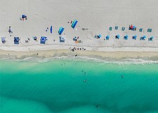 An aerial view of Holmes Beach on Anna Maria Island.