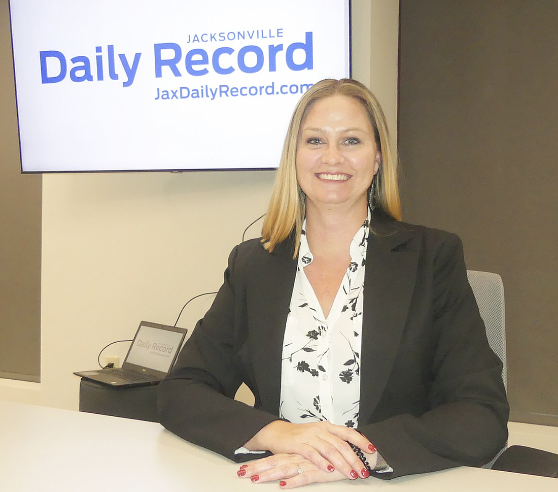 Angela Campbell is shown in this archive photo from 2022, when she was named publisher of the Jacksonville Daily Record. Campbell, who went by Angie, died June 25, 2026.