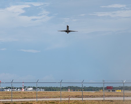 An American Airlines flight takes off from Sarasota-Bradenton International Airport runway 32 Wednesday, June 24.