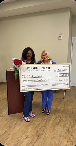 La'Stephanic "Step" Curry and Darlinda Copeland, CEO and founder of Paradise Pointe. Courtesy photo