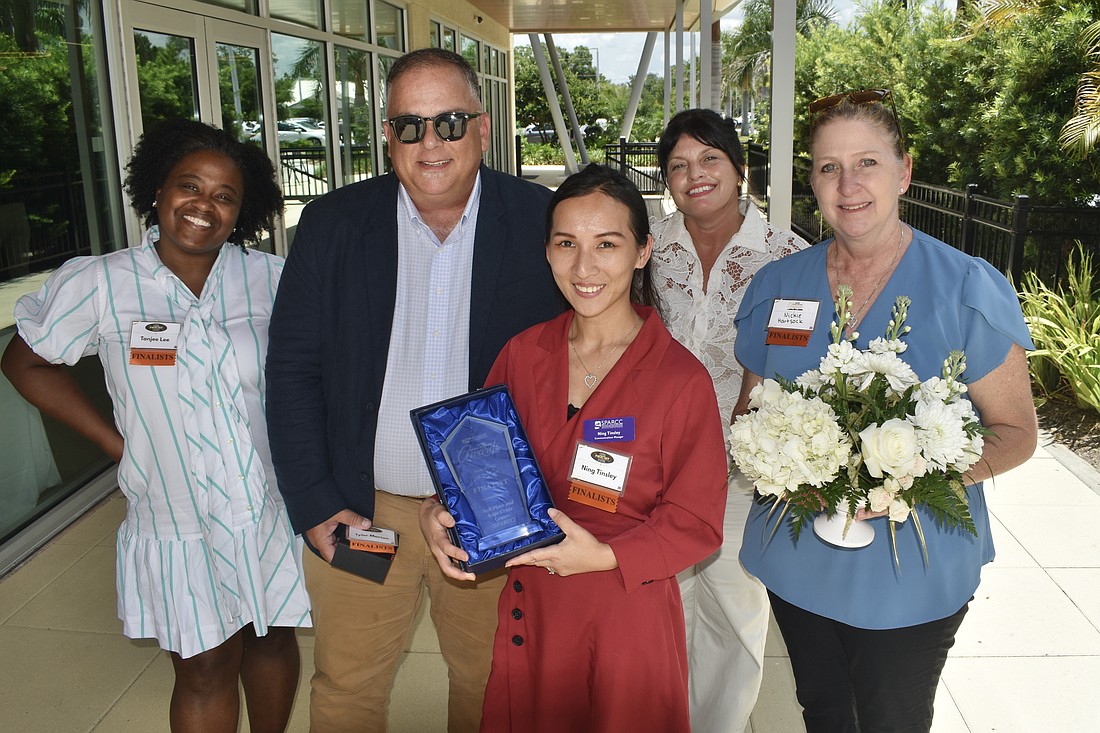 Tanjee Lane, Tyler Marion, Ning Tinsley, Jessica Johnston and Nickie Hartsock of SPARCC were an event finalist.