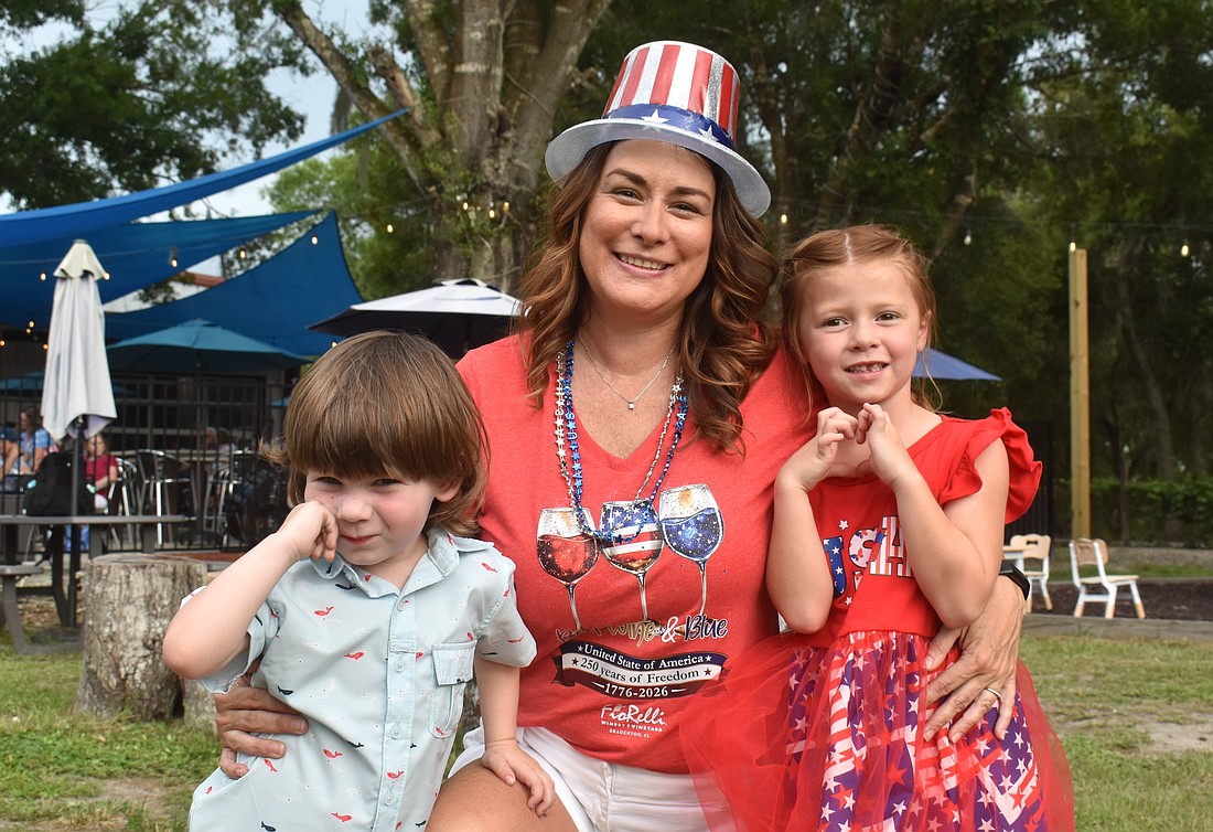Kristin Hokanson, co-owner of Fiorelli Winery and mom of Jackson and Madison, says the Red, White and Blueberry Celebration is bigger and better every year and is great way to come together as a community.