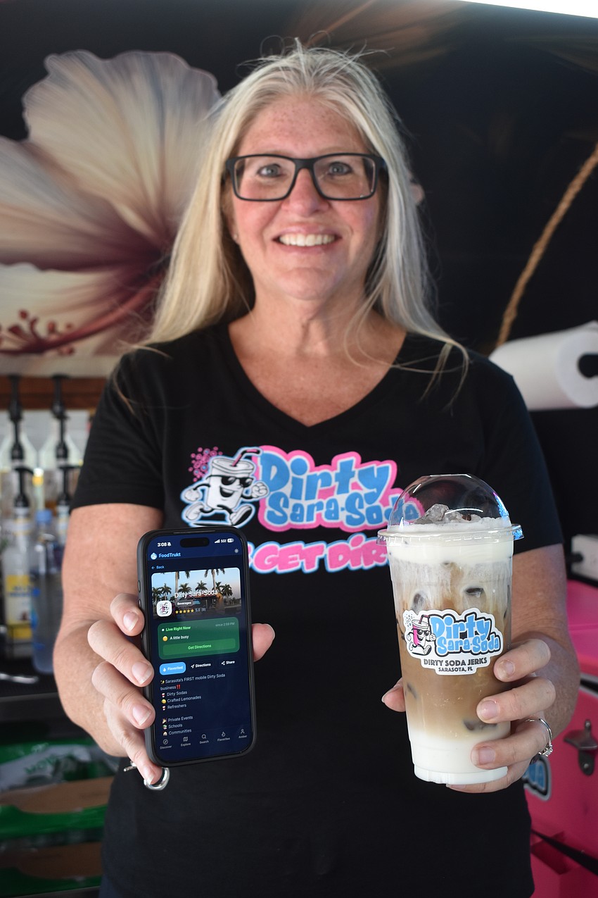 Amber Hanratty, owner of food truck Dirty Sara-Soda, said Foodtrukt has been a great help for her business and she even had a customer from Port Charlotte seek her out through the app.