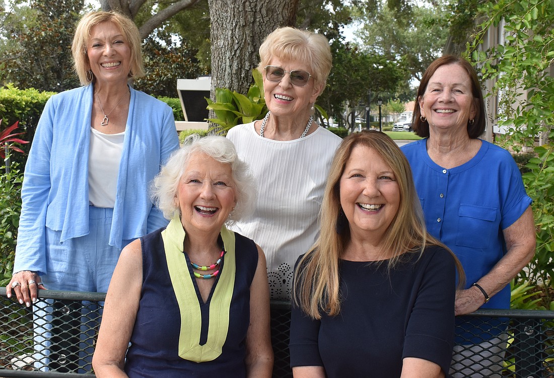 Barbara Joseph, Marylee Danahy, Kristin Sciuto, Andrea Burr and Barbara Thornton embrace the motto of fun, friendship and community service through the Lakewood Ranch Women's Club.