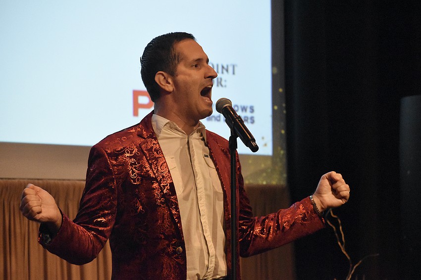 Singer/performer Rob Kevlin sings 