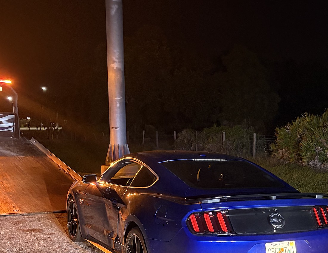 Florida Highway Patrol says it clocked this Ford Mustang GT at 142 mph on Interstate 75 late Friday.