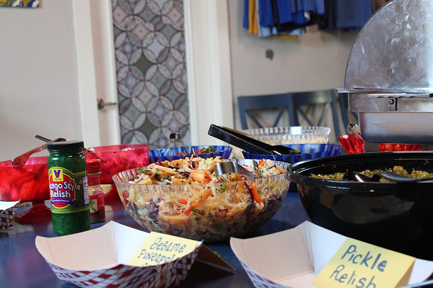 Hamlet's Eatery provided a large array of topping, including vegan options all for their annual Hot Dog Day.