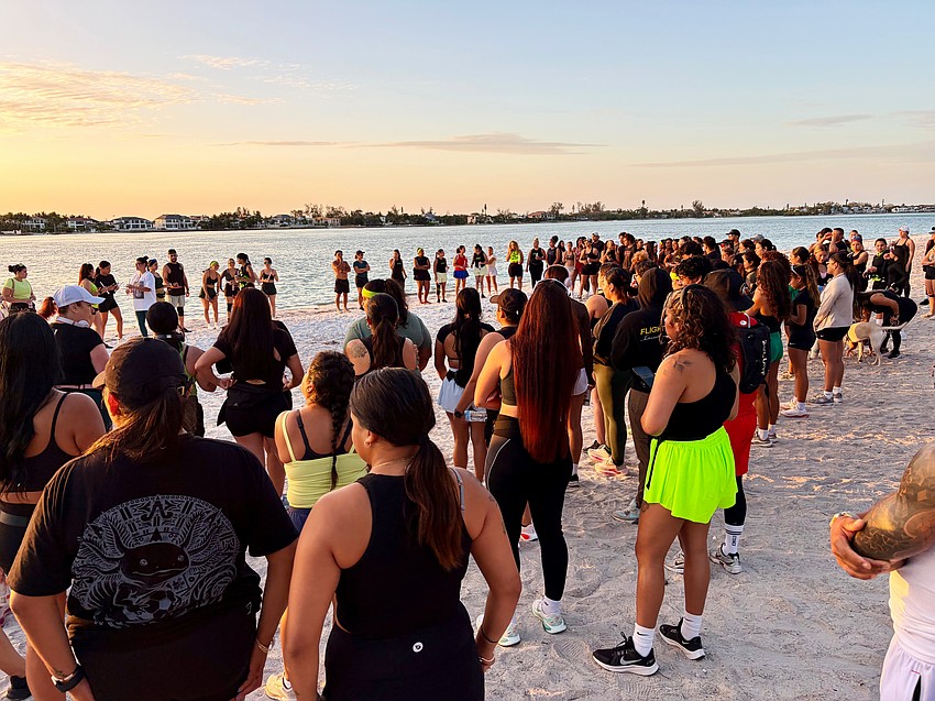 Participants in the new Latinas Run Club turned out strong for the Sunday morning run on Lido Key, which also served as an aid drive for survivors of the earthquakes in Venezuela.