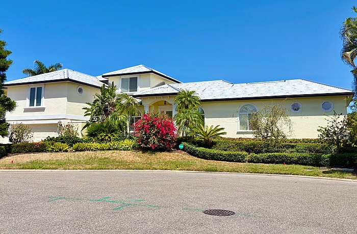 The home at 573 Spinnaker Lane sold for $2.7 million. Built in 1998, it has four bedrooms, five baths, a pool and 3,926 square feet of living area.