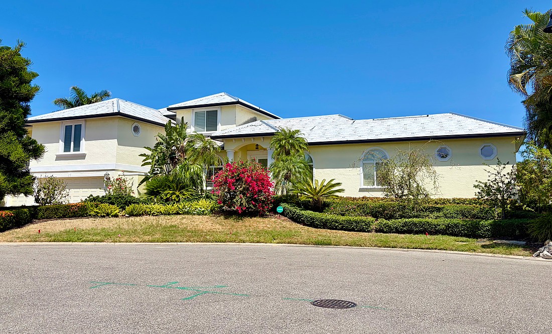 The home at 573 Spinnaker Lane sold for $2.7 million. Built in 1998, it has four bedrooms, five baths, a pool and 3,926 square feet of living area.
