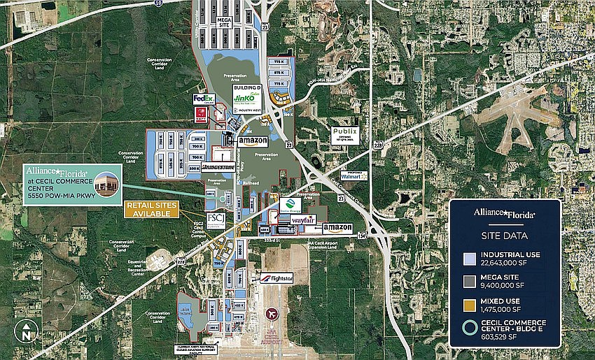 Hillwood is the master developer of AllianceFlorida at Cecil Commerce Center.