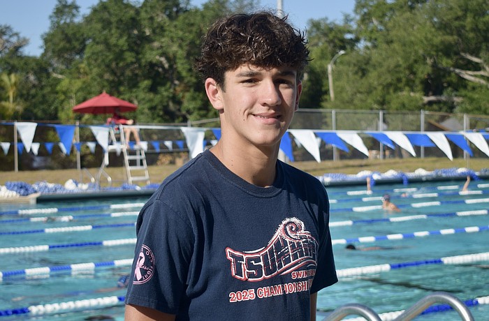 Lucas Seng is a rising sophomore at Suncoast Polytechnical High. He competes for Booker High during the FHSAA swimming and diving season since Suncoast does not field varsity athletics.