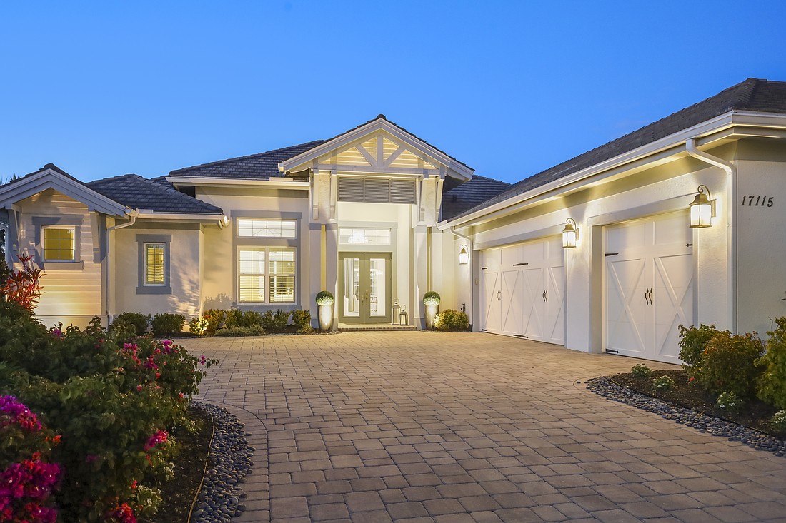 This Lake Club home at 17115 Salerno Drive sold for $2.6 million. Built in 2020, it has four bedrooms, four baths, a pool and 3,596 square feet of living area.