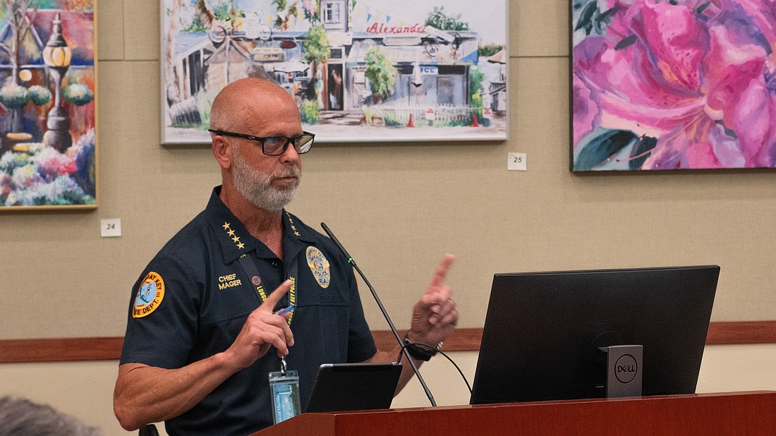 Longboat Key Police Chief Russ Mager said he supports the three-year contract between the town and Southwest Florida Police Benevolent Association.