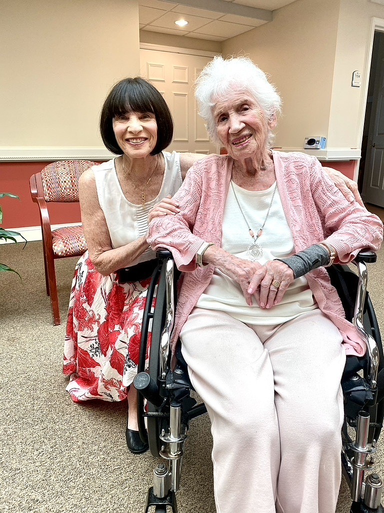 Marsha Kaplan poses with Sylvia Waller during her 102nd birthday party. Marsha Kaplan poses with Sylvia Waller during her 102nd birthday party.