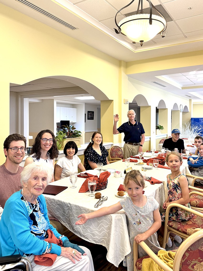 Sylvia Waller and her family gather during a birthday celebration. Sylvia Waller and her family gather during a birthday celebration.