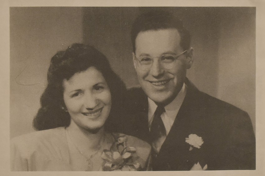 Sylvia Waller and Sidney Waller are pictured at the time of their wedding.