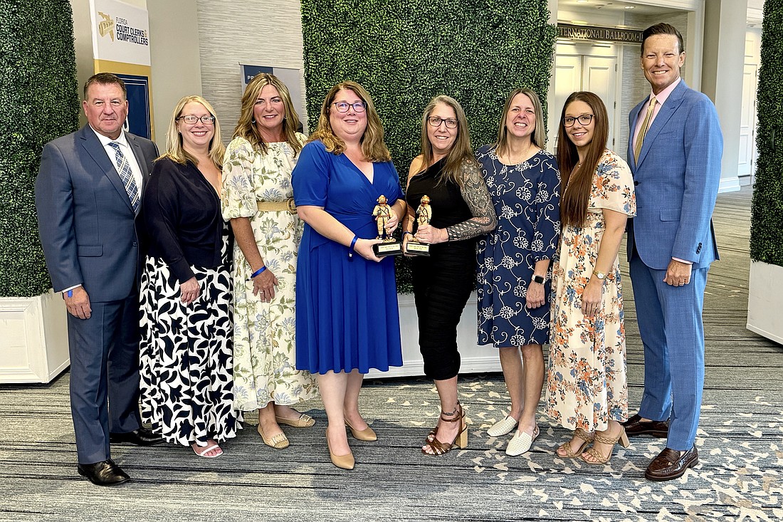 The Flagler County Clerk of the Circuit Court and Comptroller’s Office received a pair of prestigious awards at the Florida Clerks Summer Conference. Courtesy photo