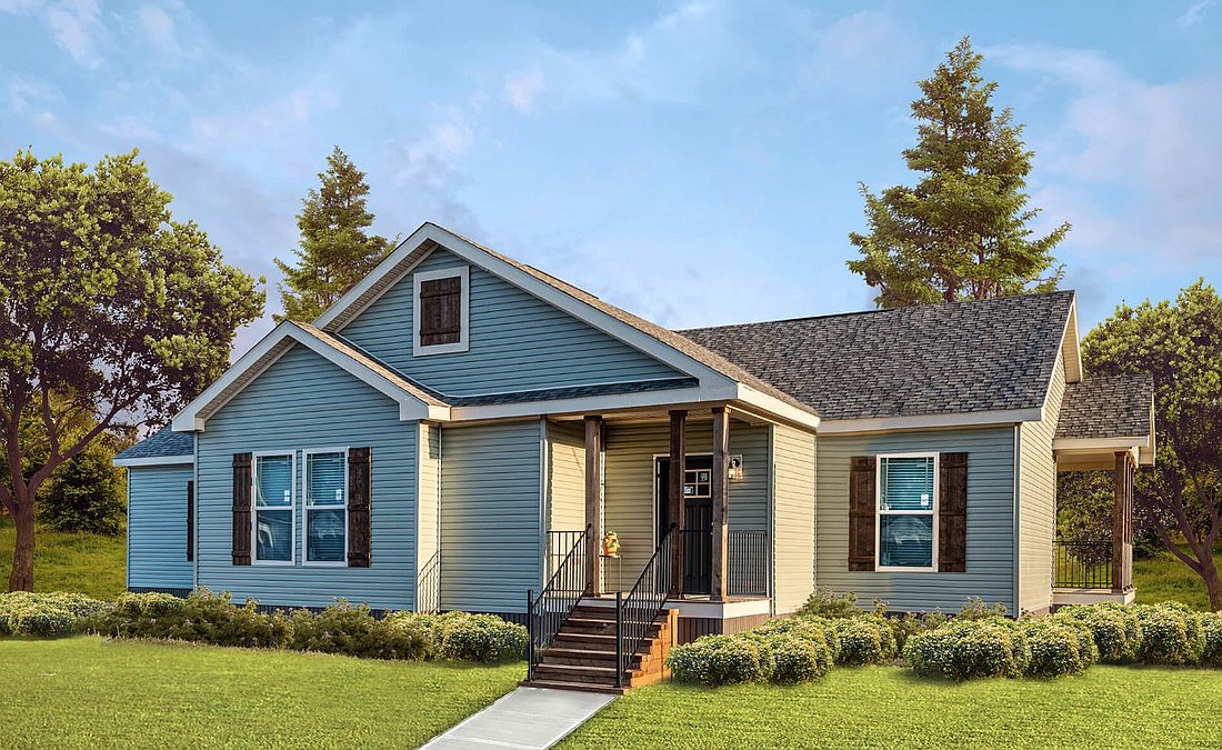 A model manufactured home like those planned for an affordable housing pilot project in Northwest Jacksonville, where the city is partnering with the U.S. Department of Housing and Urban Development.