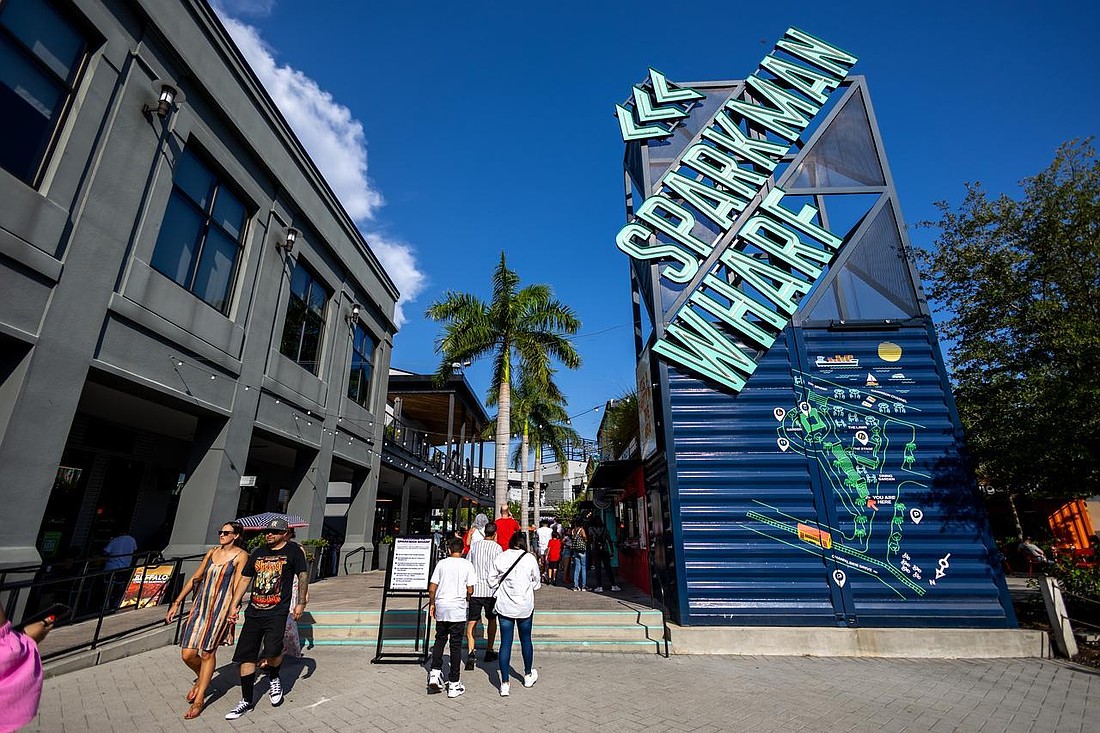 Sparkman Wharf is in downtown Tampa.