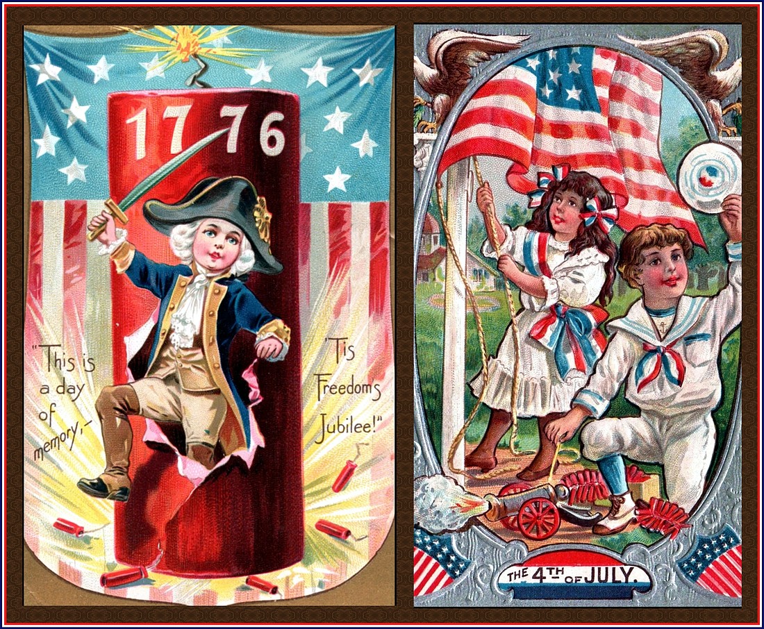 This is a Day of Memory - The 4th of July (vintage postcards - ca. 1910). Courtesy photo