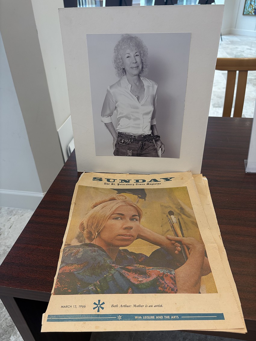Memorabilia shows images of Beth Arthur earlier in her life. Memorabilia shows images of Beth Arthur earlier in her life.