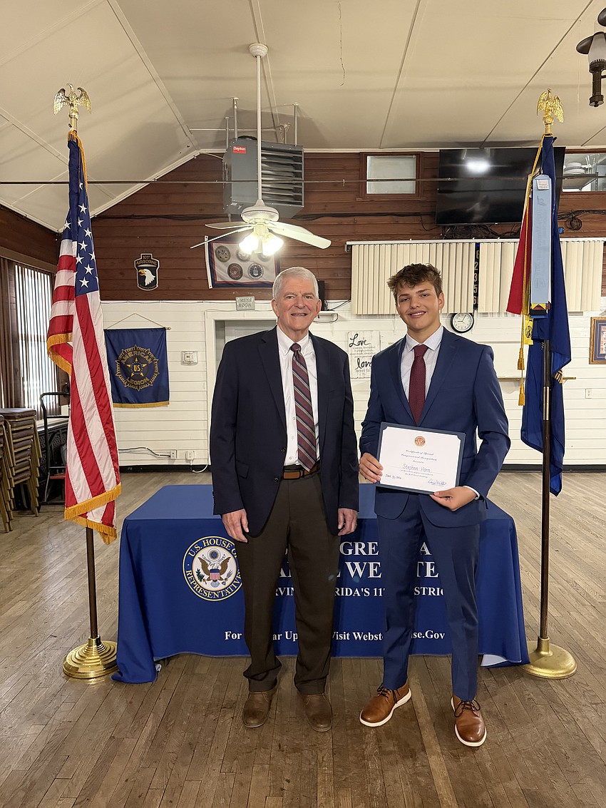 U.S. Rep. Daniel Webster nominated Stephen Horn to the Naval Academy.