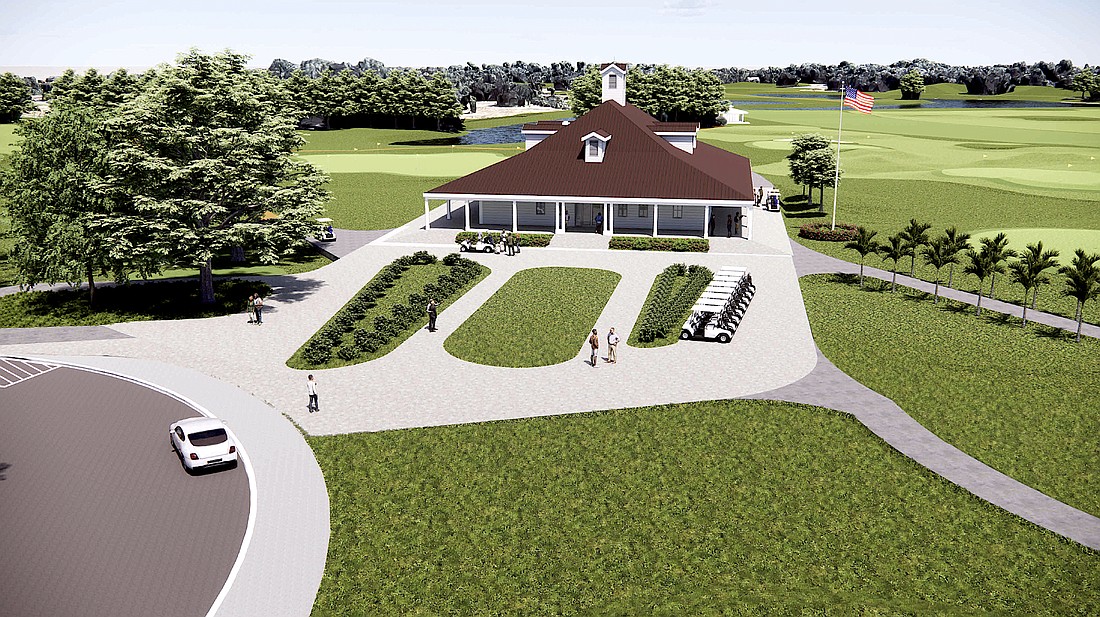 A conceptual rendering of the proposed clubhouse at Bobby Jones Golf Club.