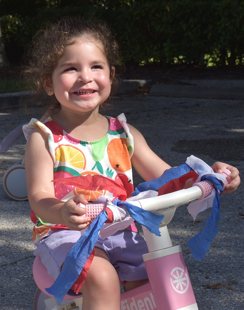 Francesca Polo, 2, rides to one of her favorite songs, 