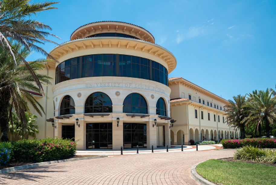 The University of South Florida Sarasota-Manatee campus sits on 32 acres near the Sarasota-Bradenton International Airport.