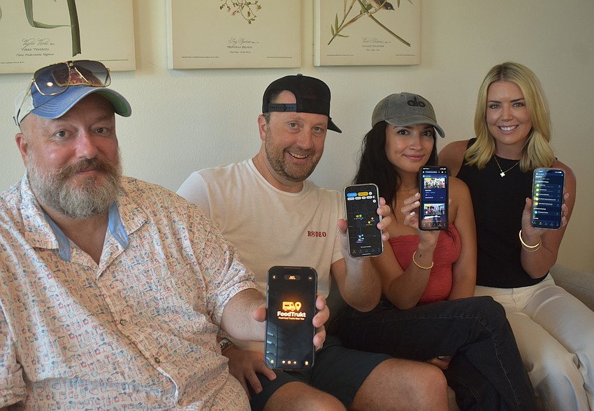 FoodTrukt's Adam Ott, Josh Barth, Gabby Collazo and Karlie Becker work together to spread the word about local food trucks and can't wait to see how much it grows.