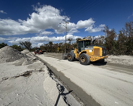 Tons of sand were removed from roadways along Sarasota County beaches in the wake of the 2024 hurricanes.