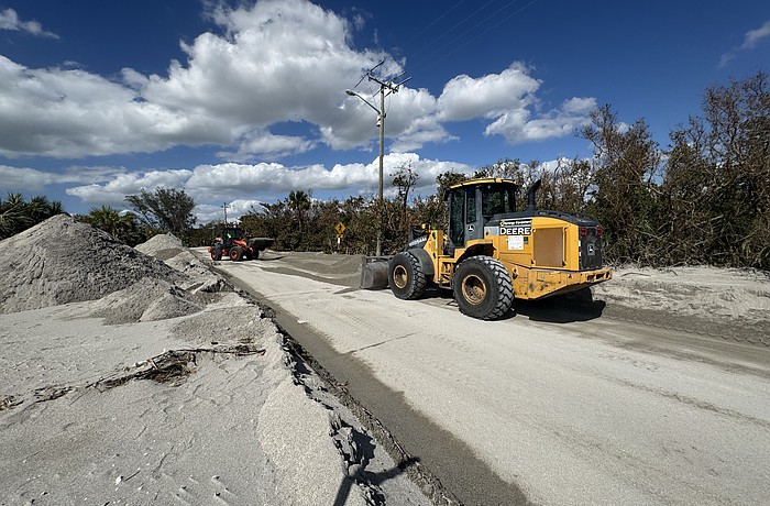 Tons of sand were removed from roadways along Sarasota County beaches in the wake of the 2024 hurricanes.