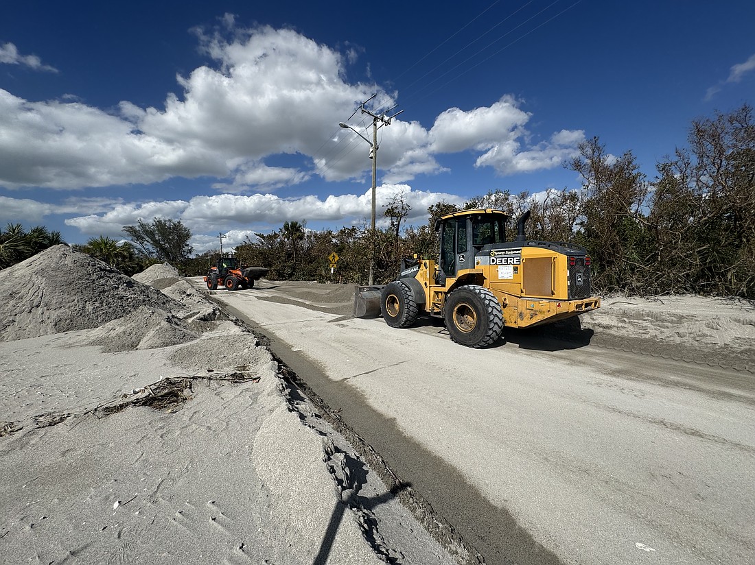 Tons of sand were removed from roadways along Sarasota County beaches in the wake of the 2024 hurricanes.