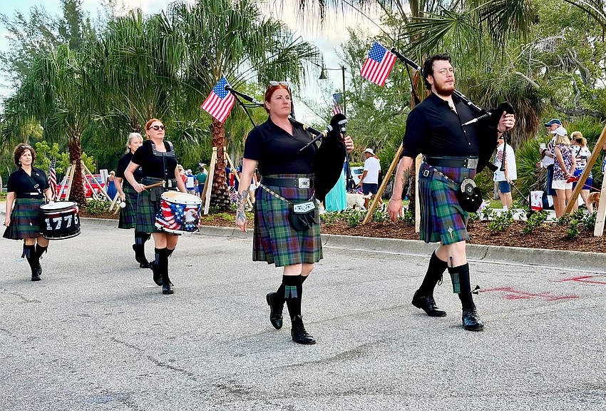 Performers with Blue Skye Pipes and Drums bring their musical talents to Longboat Key's Freedom Fest on July 4.