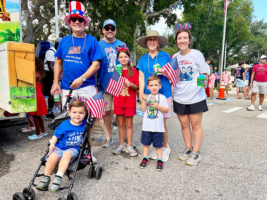 Shaved ice is just the thing to beat the Fourth of July heat for this family. Pictured above, Scott Hennessy, Connor Rosati, Evelyn Rosati, Nick Rosati, Charlie Rosati, Carol Hennessy and Kendal Rosati.