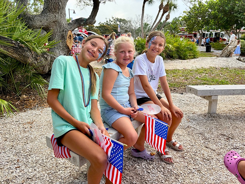 Addie, Mavis and Ella Esposito celebrate the Fourth of July.