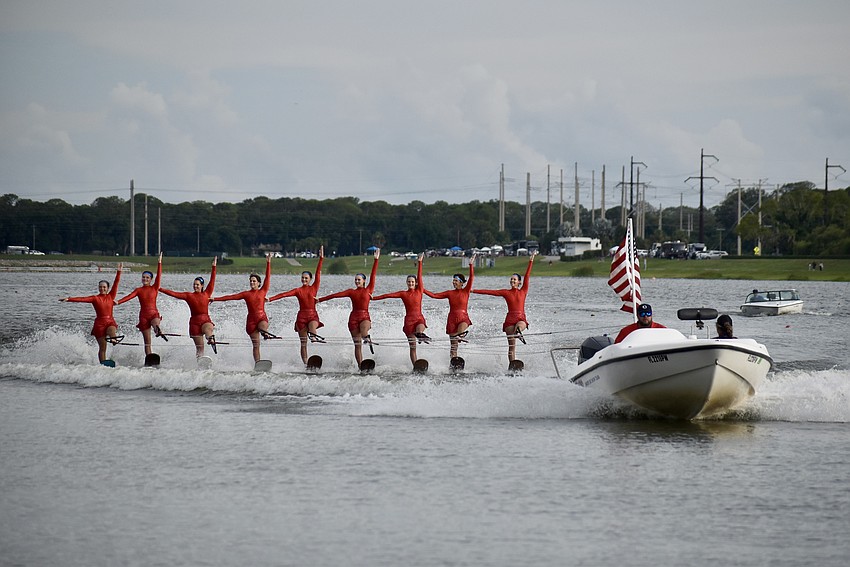 Sarasota Ski-A-Rees perform at Fireworks on the Lake July 3.