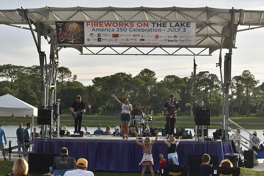 Sugar Vibe Band performs on the main stage.