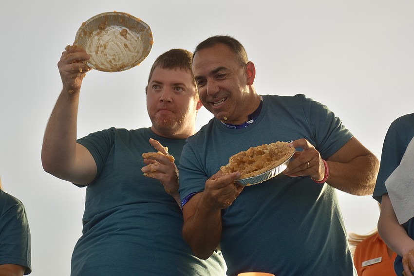 After Noah Carpenter wins the apple pie eating contest, Rob Veglia says, 