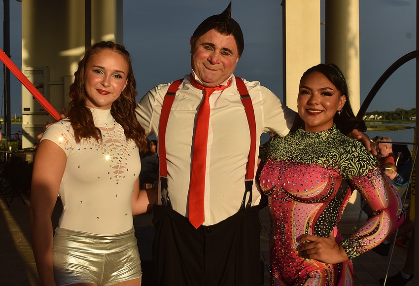 Circus Arts Conservatory performers Ava Weller, Davis Vassallo and Yelitza Vivas prepare to show off their unique talents at the Star-Spangled Spectacular at Waterside Place.