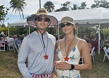 Sam and Ileana Galati bring some starfish and star-spangled attire.