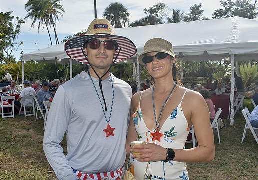 Sam and Ileana Galati bring some starfish and star-spangled attire.